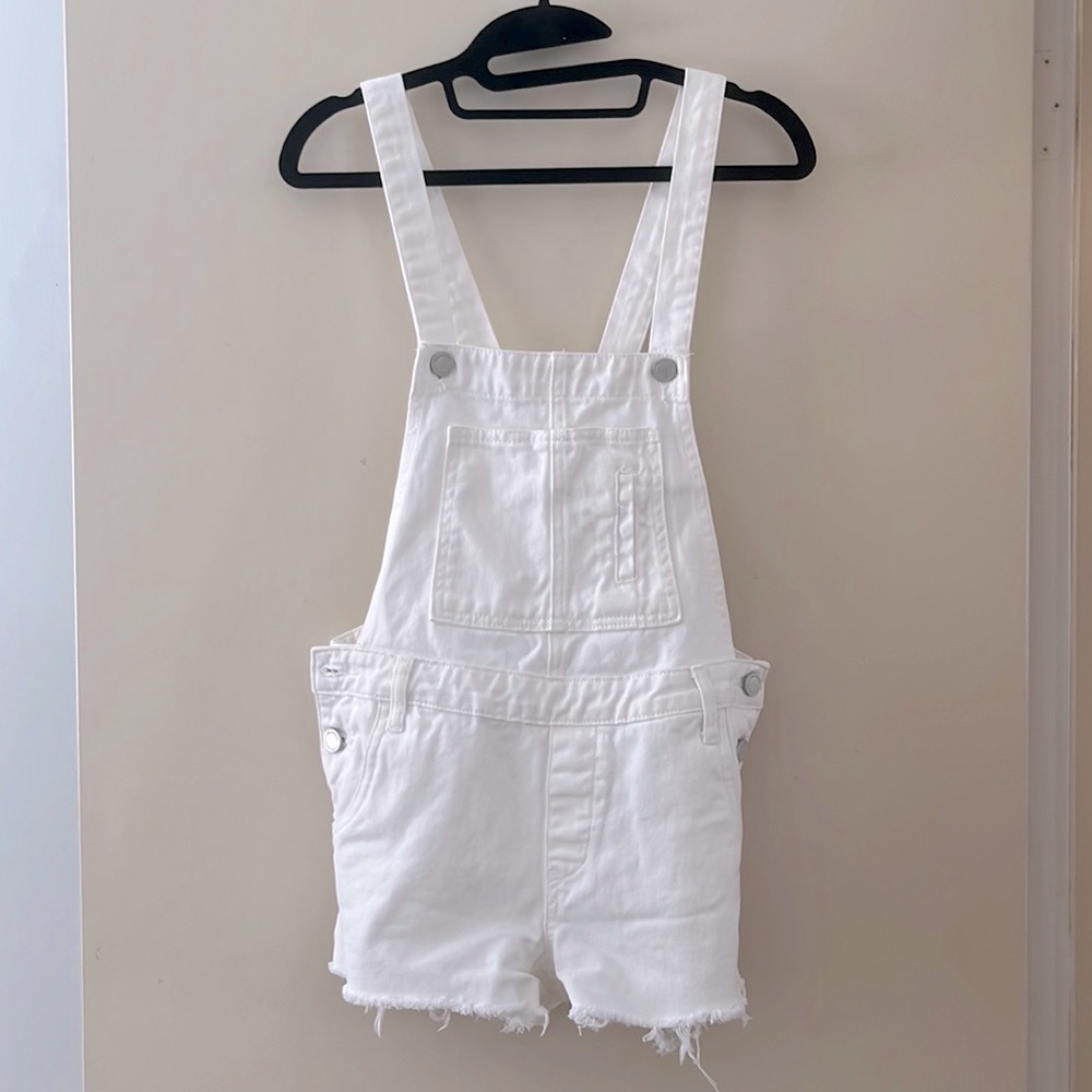 BlankNYC distressed denim shortalls